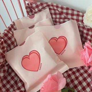 Túi Giấy Gói Quà, Đựng Đồ Nhỏ Tone Hồng Trái tim Pink Tone Always Love You (lẻ 1 cái)