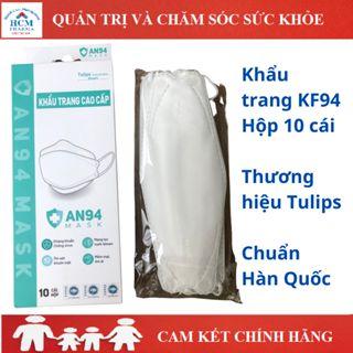 Khẩu trang y tế KF94 4D con cá 4 lớp Tulips AN94 màu trắng chuẩn Hàn Quốc HCMPHARMA HCM04