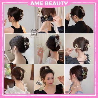 Kẹp tóc Hàn Quốc đính đá cỡ lớn Ame Beauty hottrend 2022 kẹp càng cua cute cặp tóc kim loại xinh xắn dành cho nữ