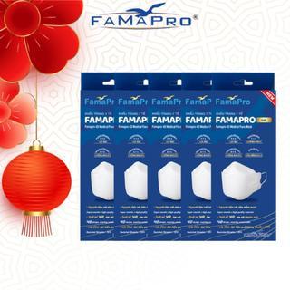 [4D MASK COMBO5 HỘP 10 CÁI] Khẩu trang y tế cao cấp kháng khuẩn 3 lớp Famapro 4D